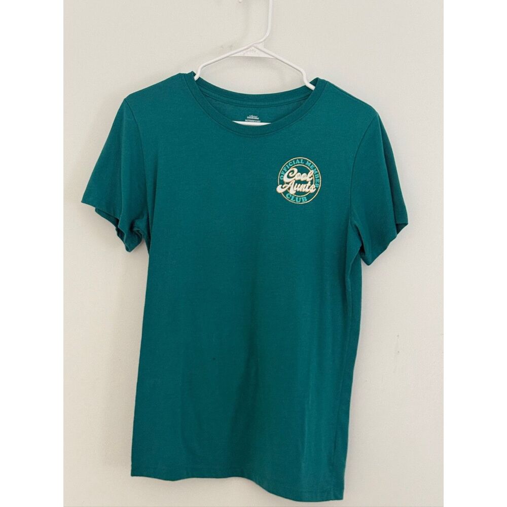 Way To Celebrate Teal Green "Official Member Cool Aunts Club" Graphic T-Shirt